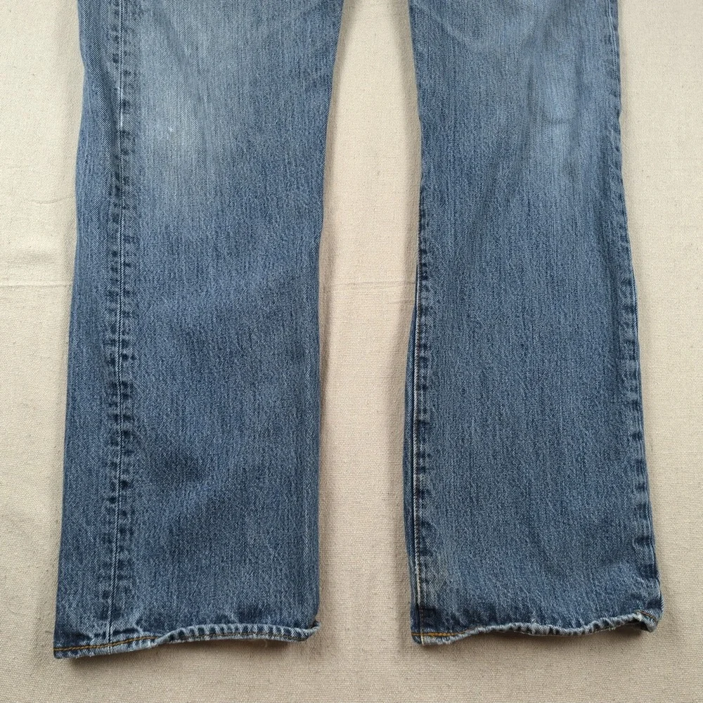 Levis Jeans Mens 38x34 Blue 501 Button Fly Classic American Distressed